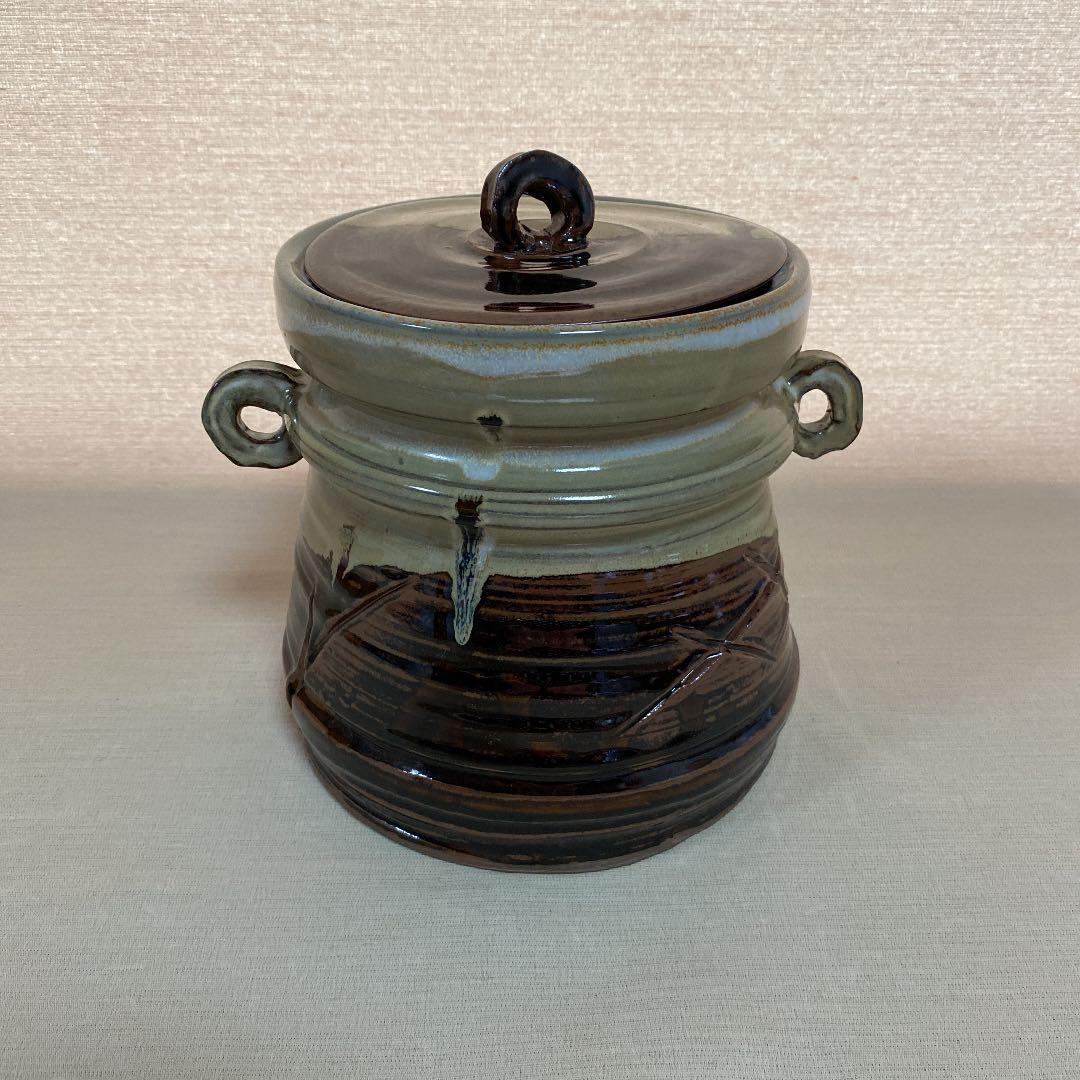 高取焼　水指　「高取　八山」作　N o9