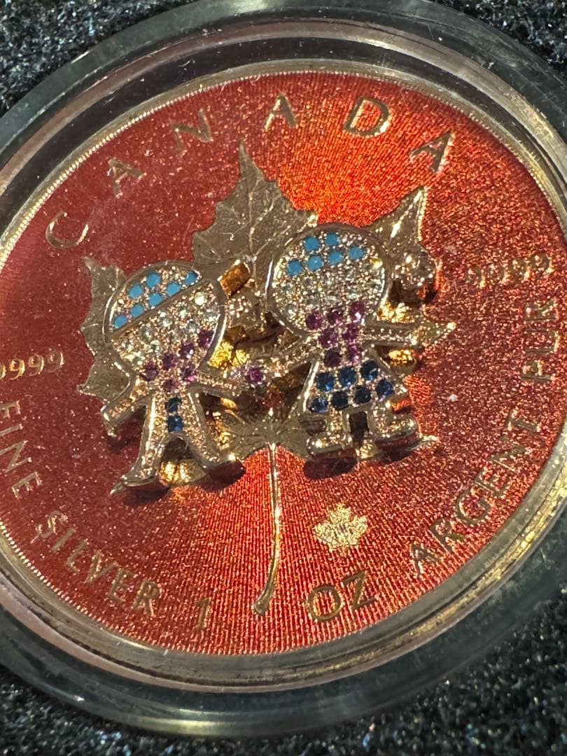 【世界500枚限定】2019 カナダ メイプルリーフ バレンタイン銀貨 1oz