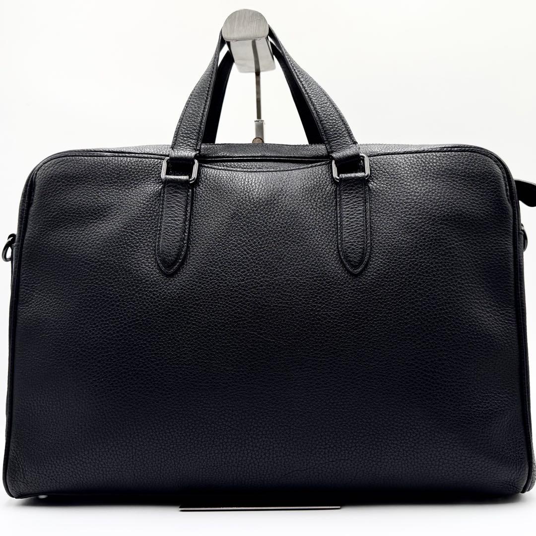 極美品✨ コーチ ブリーフケース 2way グラハム A4 レザー ブラック