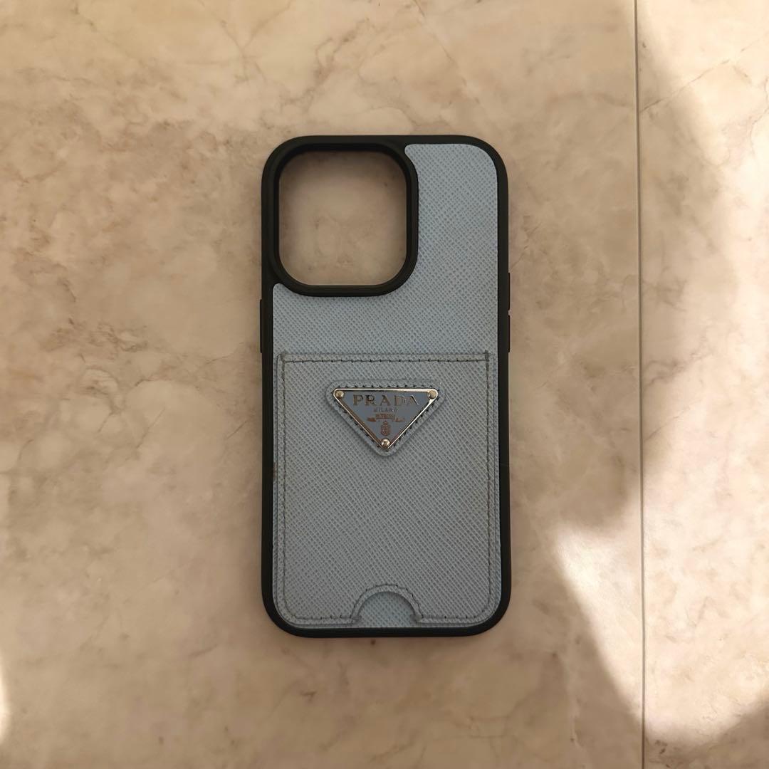 PRADA サフィアーノ 三角ロゴ iPhone 14 pro ケース