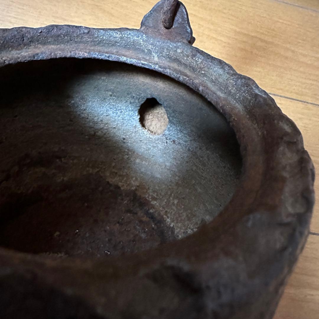 龍文堂 鉄瓶 唐銅蓋 煎茶道具