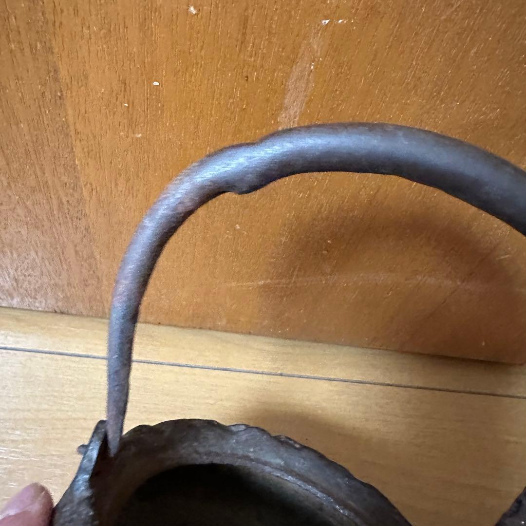 龍文堂 鉄瓶 唐銅蓋 煎茶道具