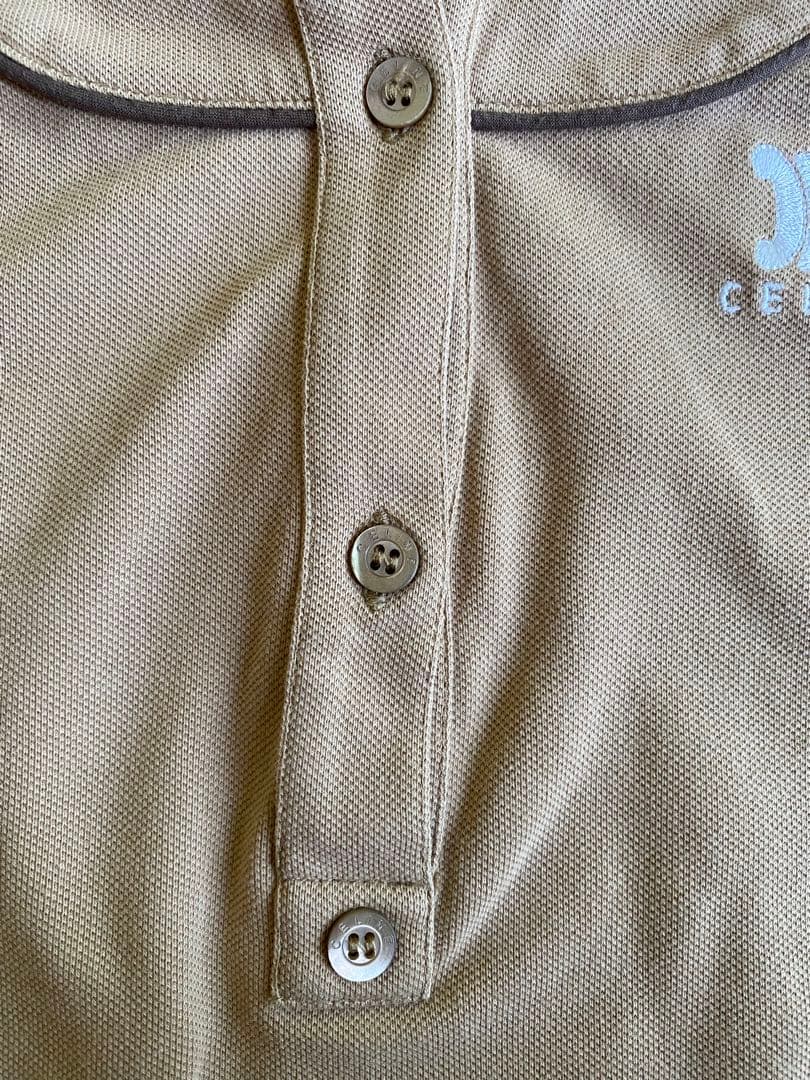 【美品】セリーヌ　ポロシャツ　キャメル　Mサイズ