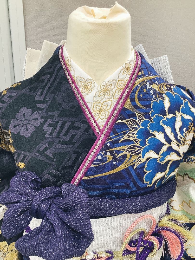 振袖フルセット　青