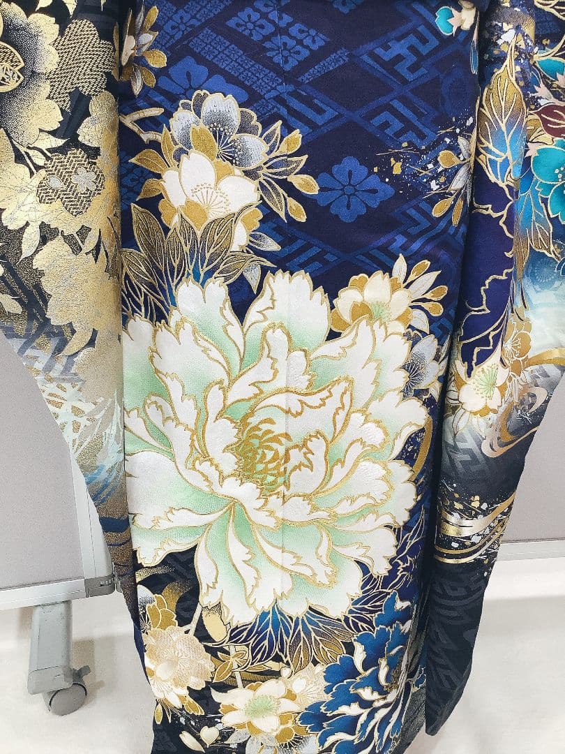 振袖フルセット　青