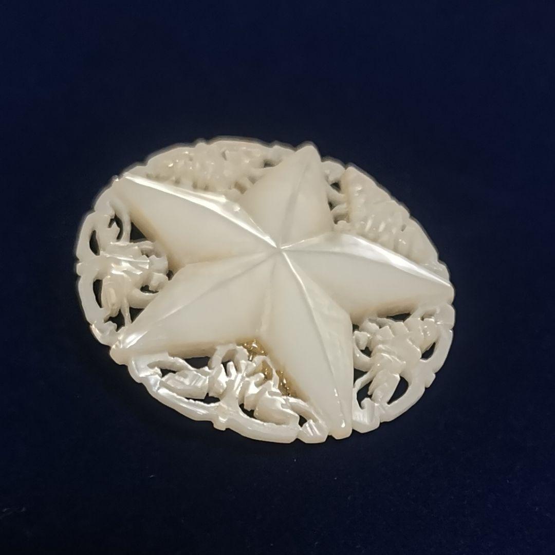 ブローチ　ヴィンテージベツレヘムパール　五芒星ブローチ⑤　せかほし　クリスマス