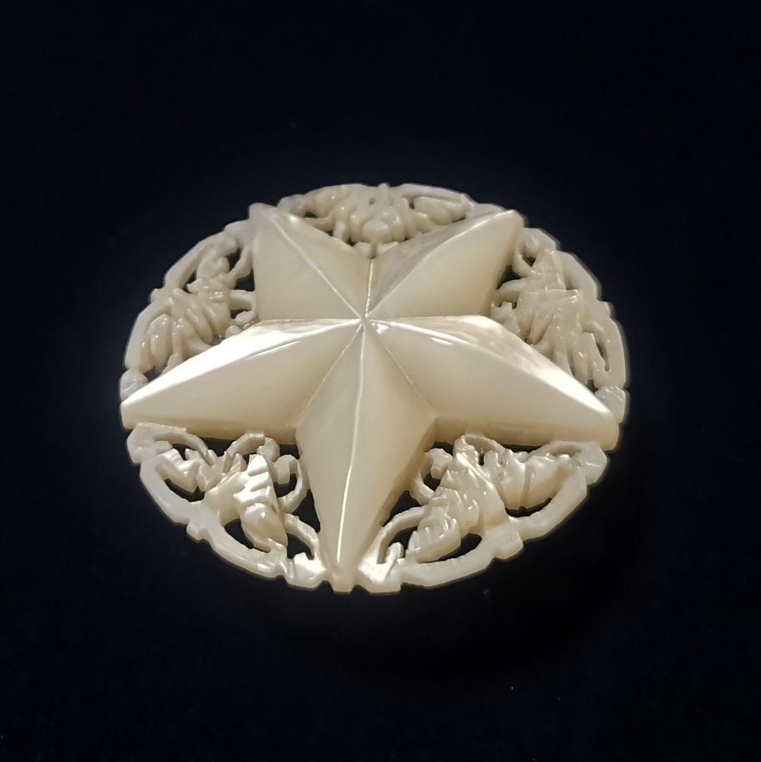 ブローチ　ヴィンテージベツレヘムパール　五芒星ブローチ⑤　せかほし　クリスマス