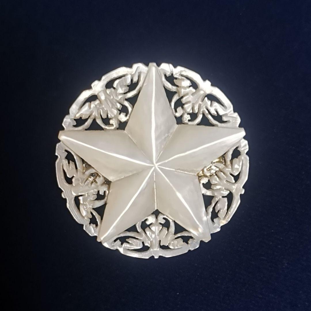 ブローチ　ヴィンテージベツレヘムパール　五芒星ブローチ⑤　せかほし　クリスマス