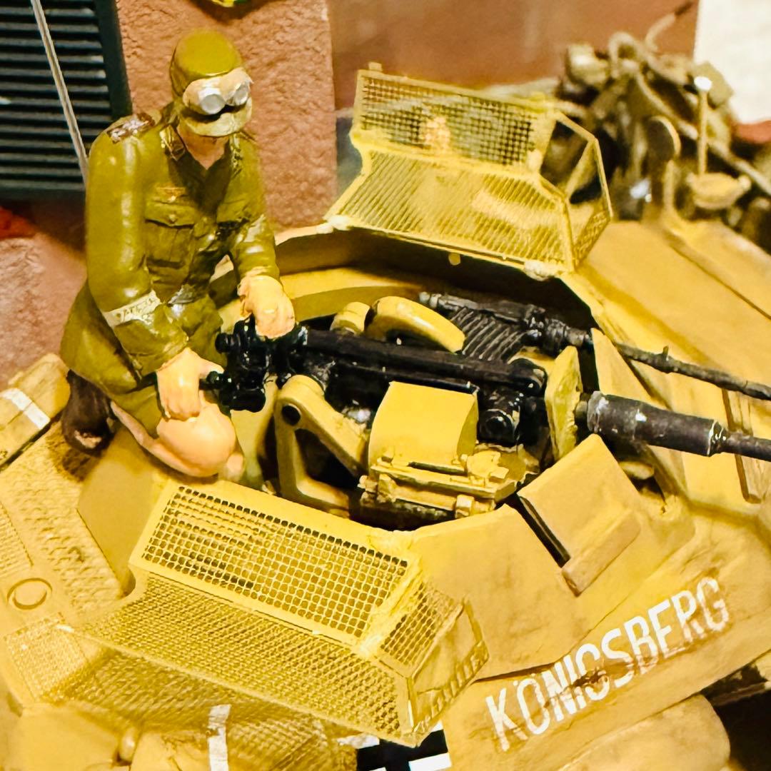 ドイツ軍偵察部隊 輪装甲偵察Sd.Kfz.222ジオラマ情景ジオラマセット