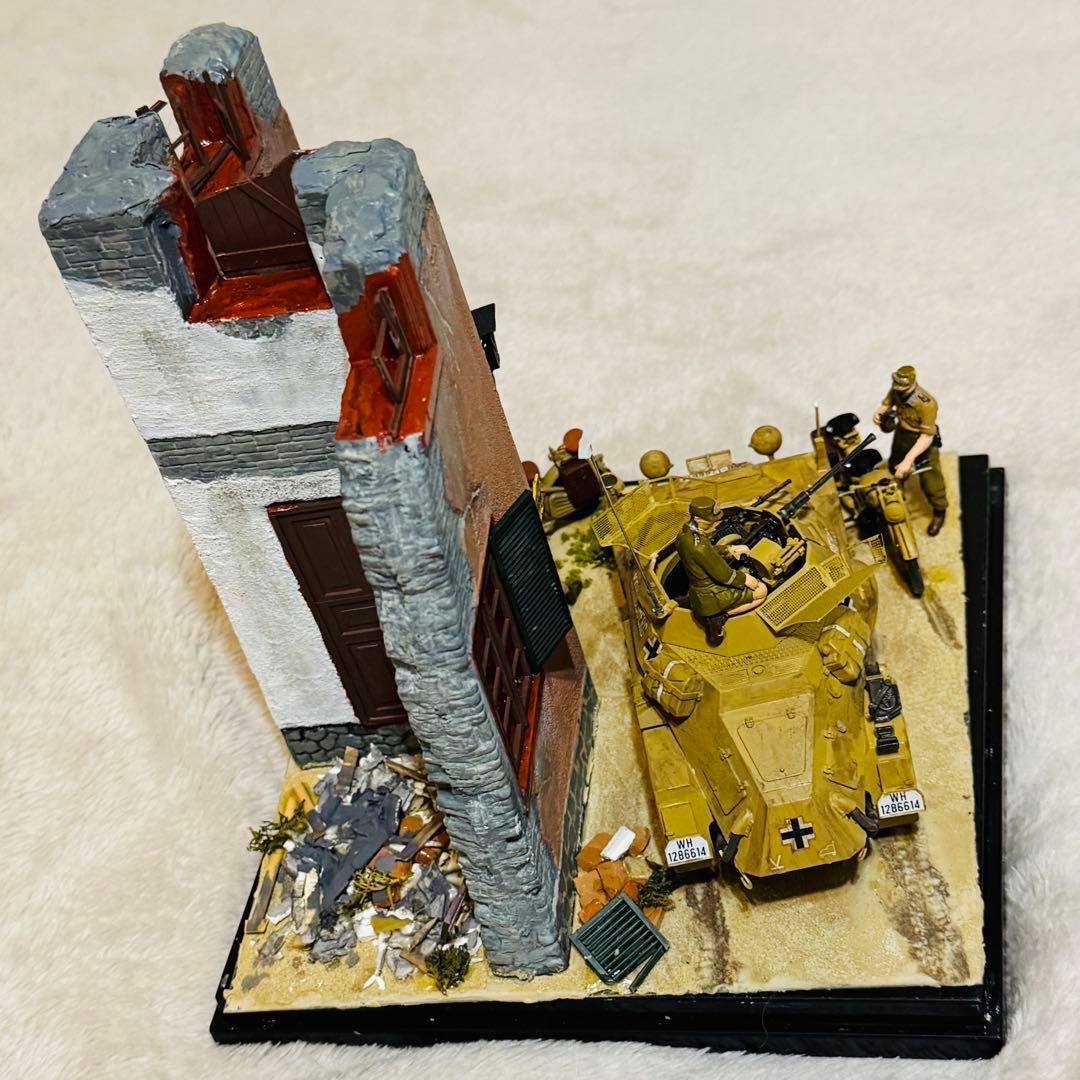 ドイツ軍偵察部隊 輪装甲偵察Sd.Kfz.222ジオラマ情景ジオラマセット