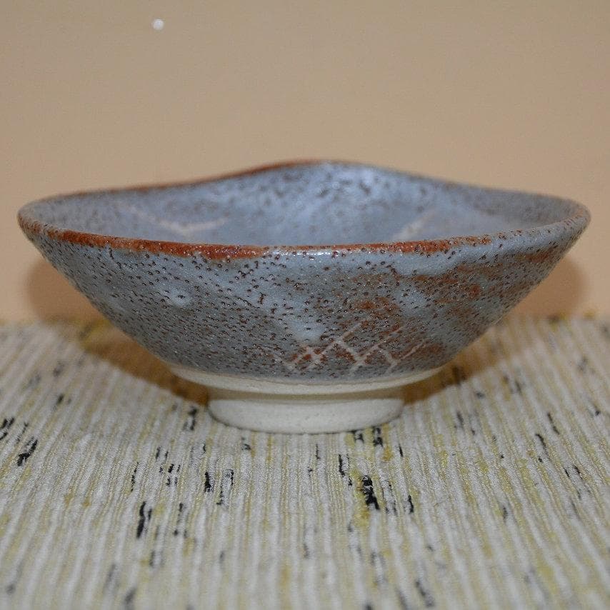 茶道具　数茶碗　志野平茶碗　１０個　美濃焼　桃山窯　林英仁　古物　送料込み