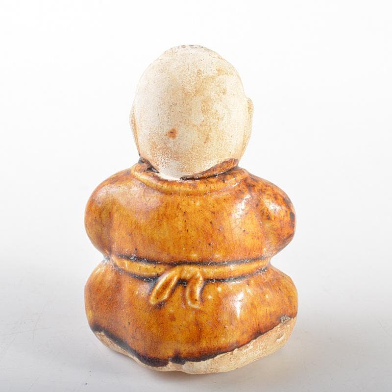 中国　唐三彩　陶人形　人物像　置物　時代箱　C　R7547