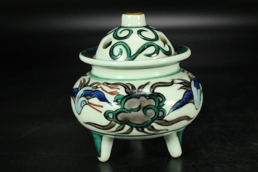 九谷 色絵 香炉(K-LC861)