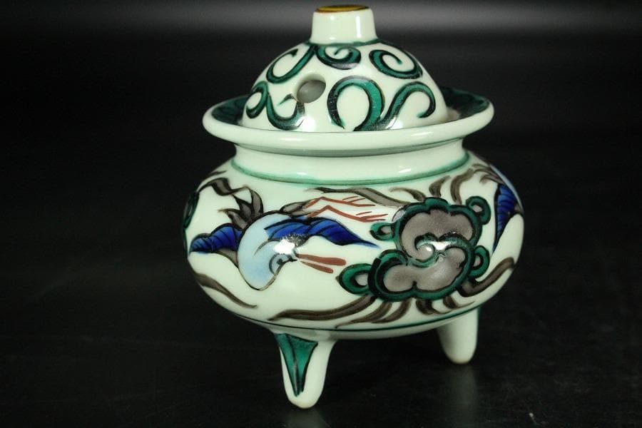 九谷 色絵 香炉(K-LC861)