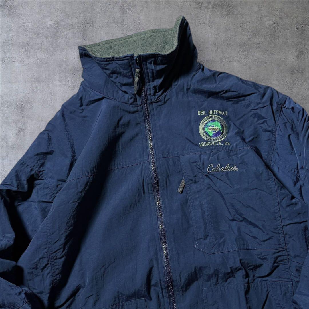 2246古着Cabela'sウォームアップジャケットNISSAN刺繍ドローコード