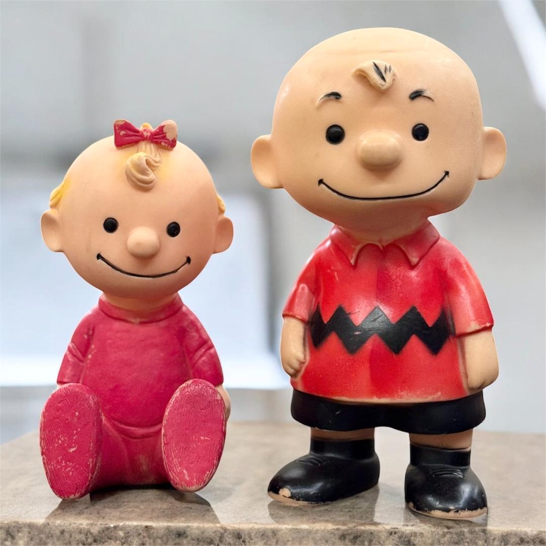 チャーリーブラウン ＆ サリー ソフビ ハンガーフォード 50s