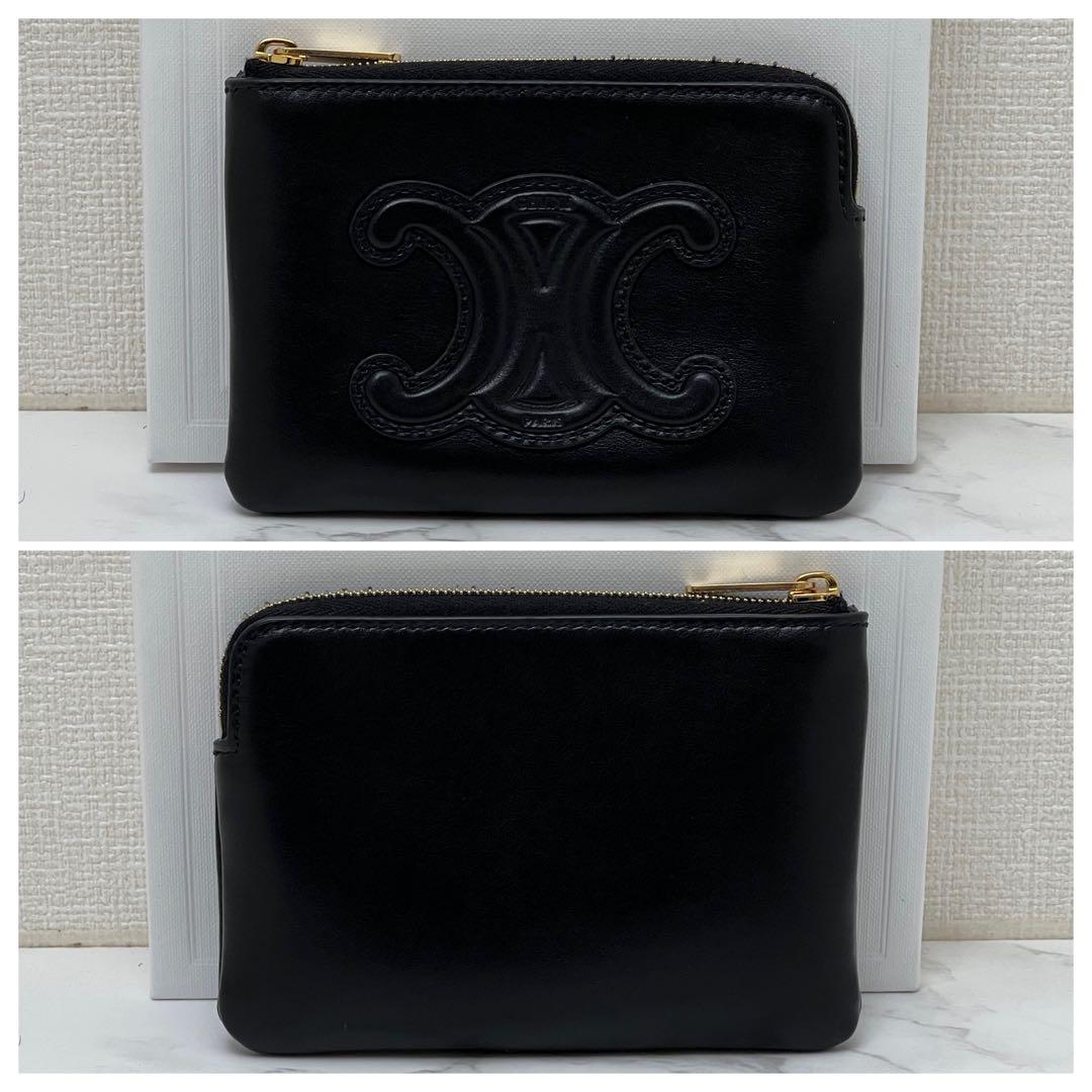 セリーヌ パース ケース 現行品 ブラック＆カードポーチ