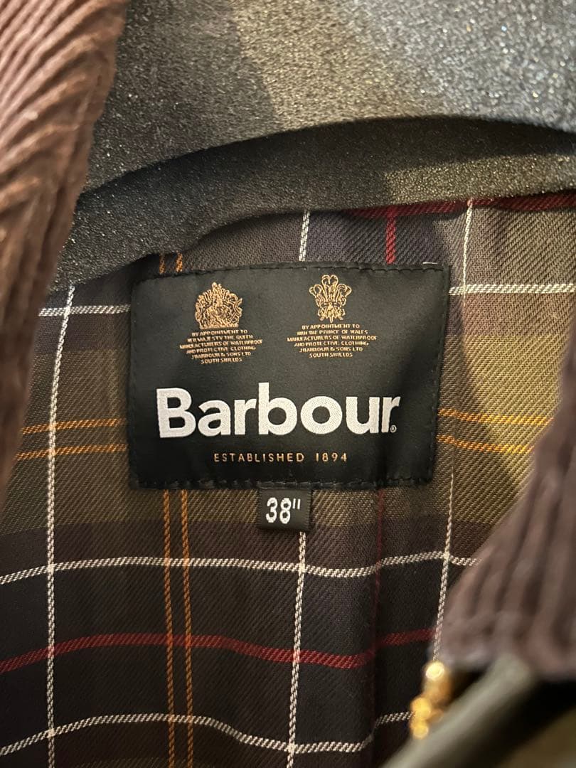 Barbour オリーブグリーン ジャケット 38\"