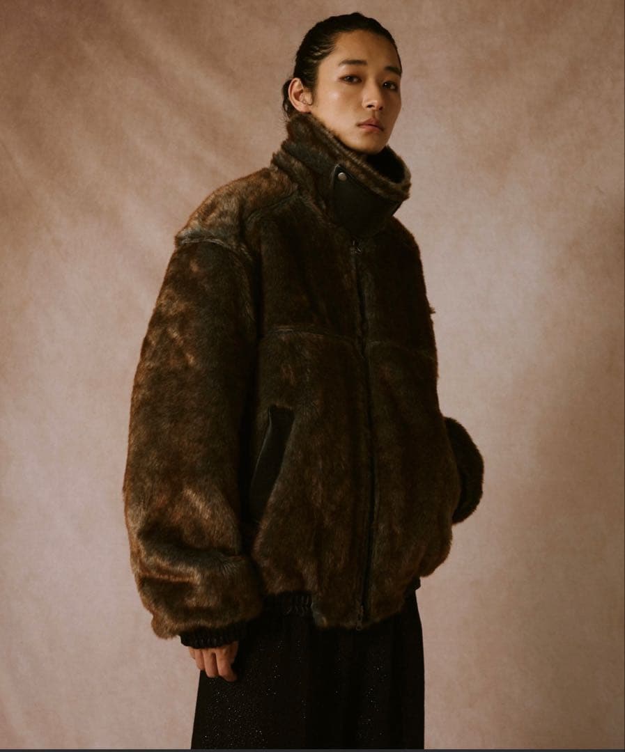 フェイクレザーファー2wayリバーシブルフライトジャケット