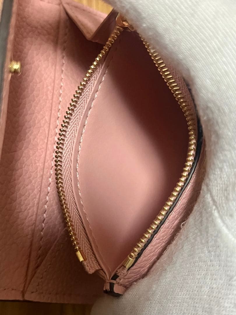 【超美品】ルイヴィトンポルトモネロザリ モノグラムコンパクトウォレット