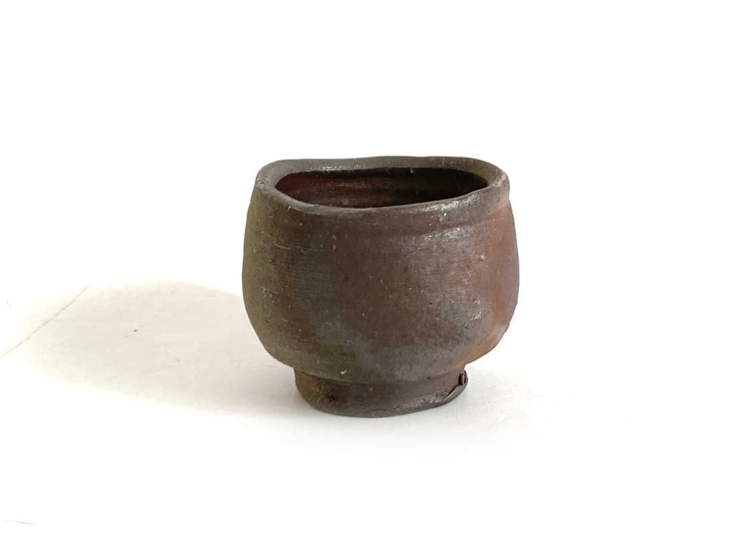 陶芸家　人間国宝　藤原啓　備前　酒杯　ぐい呑　備前焼　酒器　酒盃　共箱