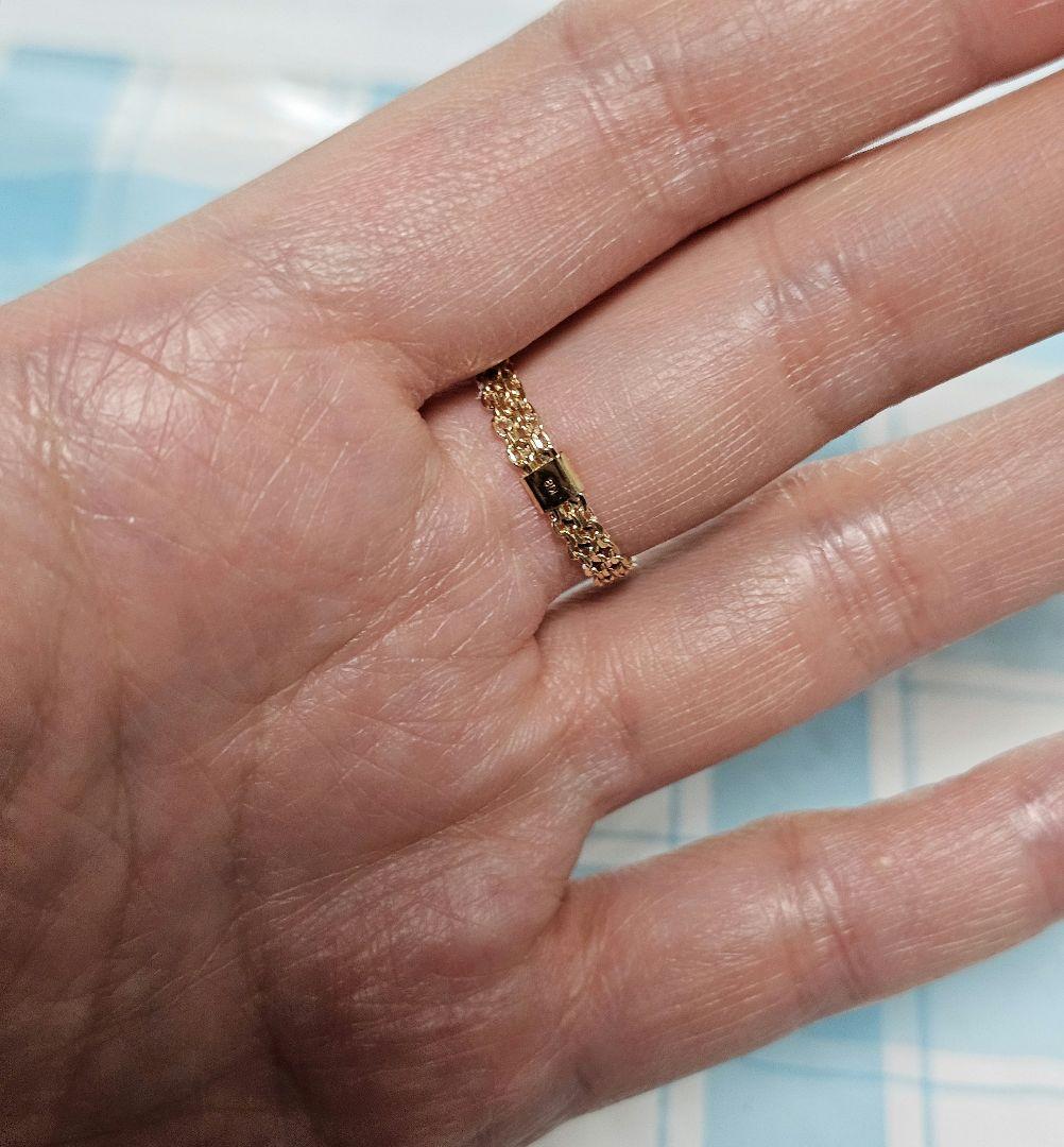 サ*ン様 最終値下げK18 ゴールド チェーンリング　専用箱付き　男女兼用