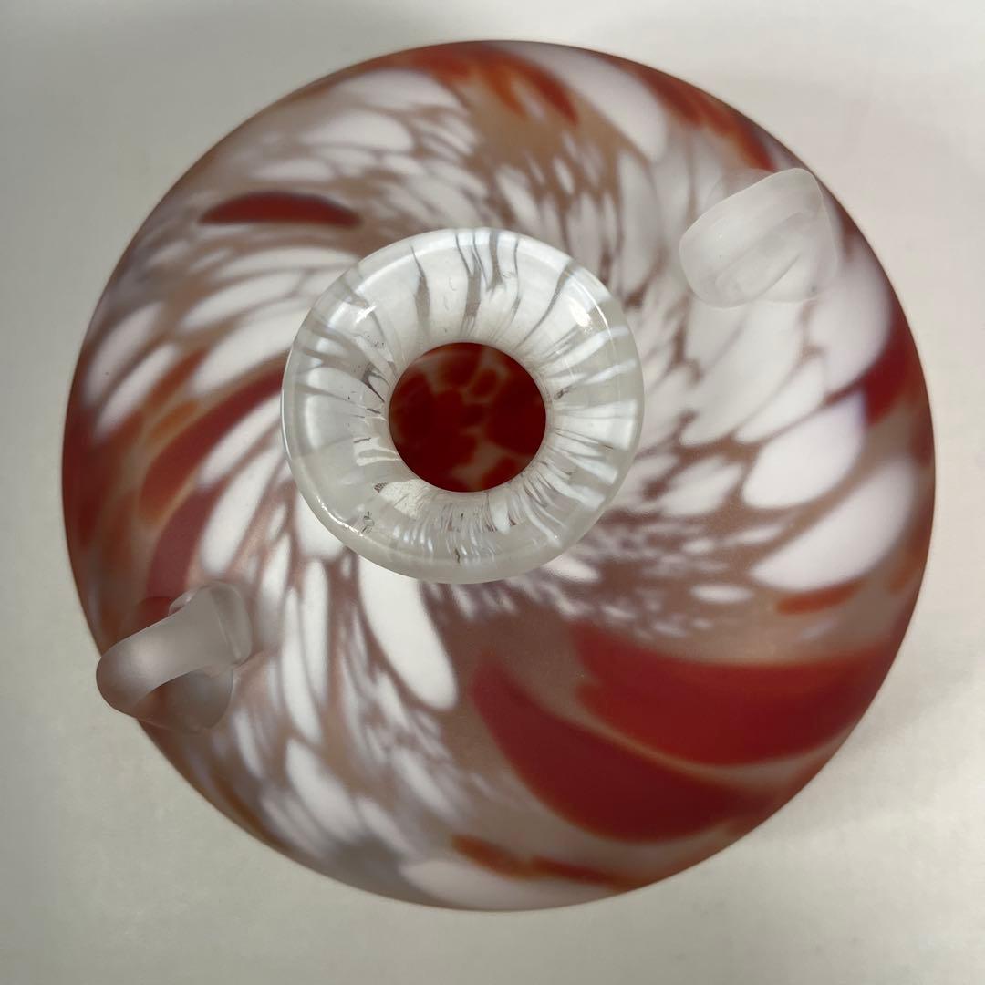 ガラス工芸　藤田喬平　手吹　花瓶　共箱