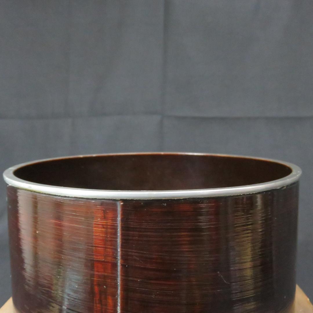 盃洗 木箱 漆器 縁 金属 木製 江戸末期 明治 大正 わっぱ