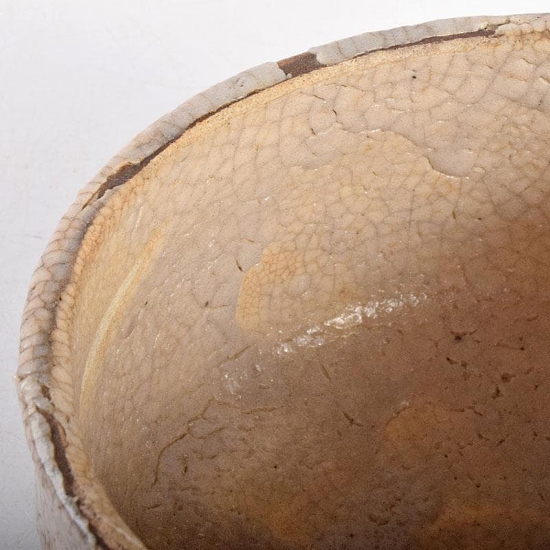 茶道具　志野焼　茶碗　仕覆付　表千家十三代即中斎極箱　D　R4955