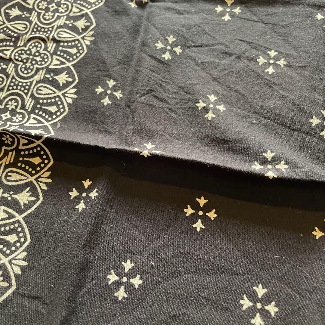 レア　60s アイアンクロス　ブラック　バンダナ　USA製　ビンテージ