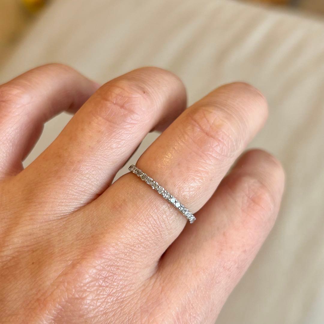 プラチナ　ダイヤモンド　リング　ハーフエタニティ　Pt900