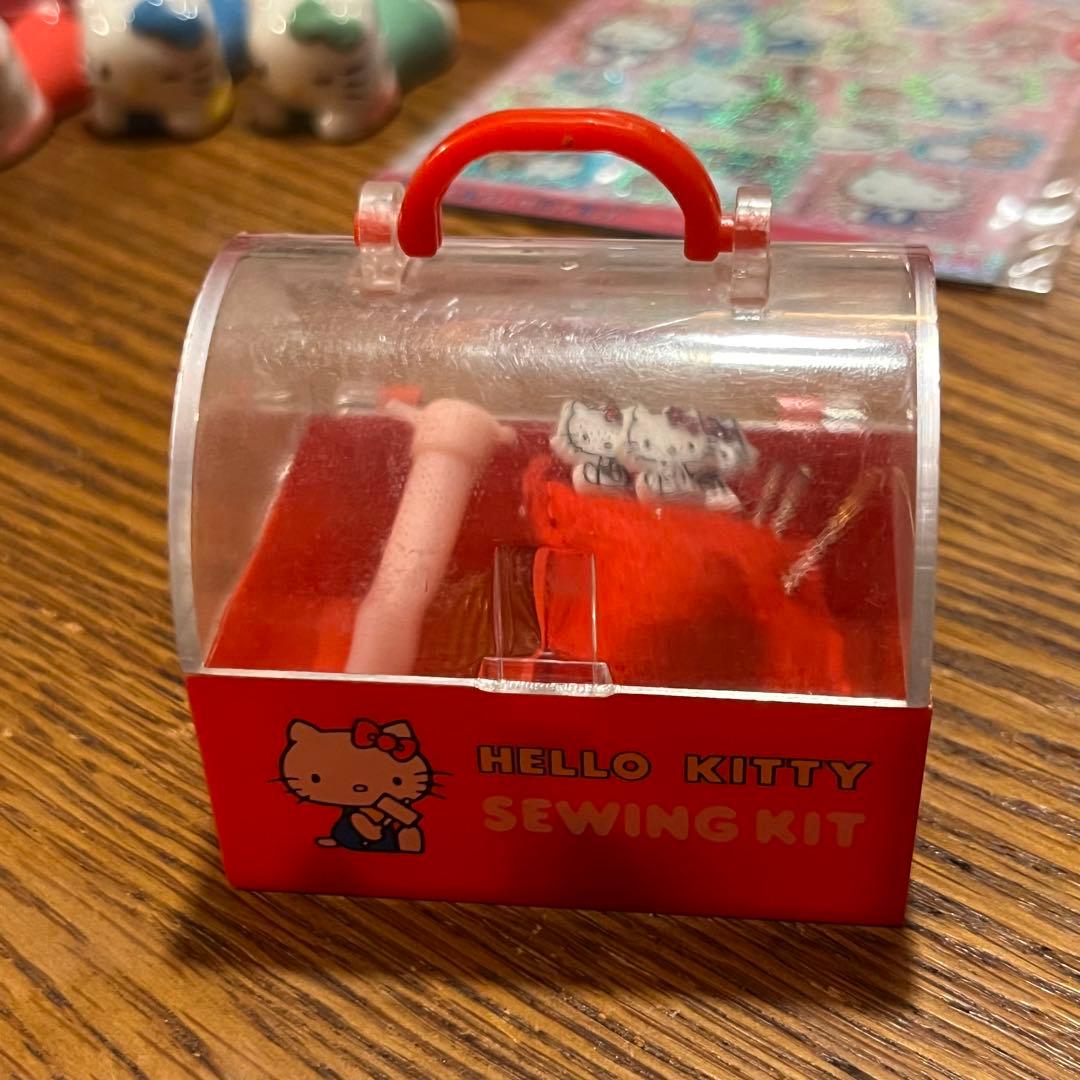 レトロ【レア】有りキティちゃんグッズセット裁縫箱アラーム時計フィギュア箸置き他