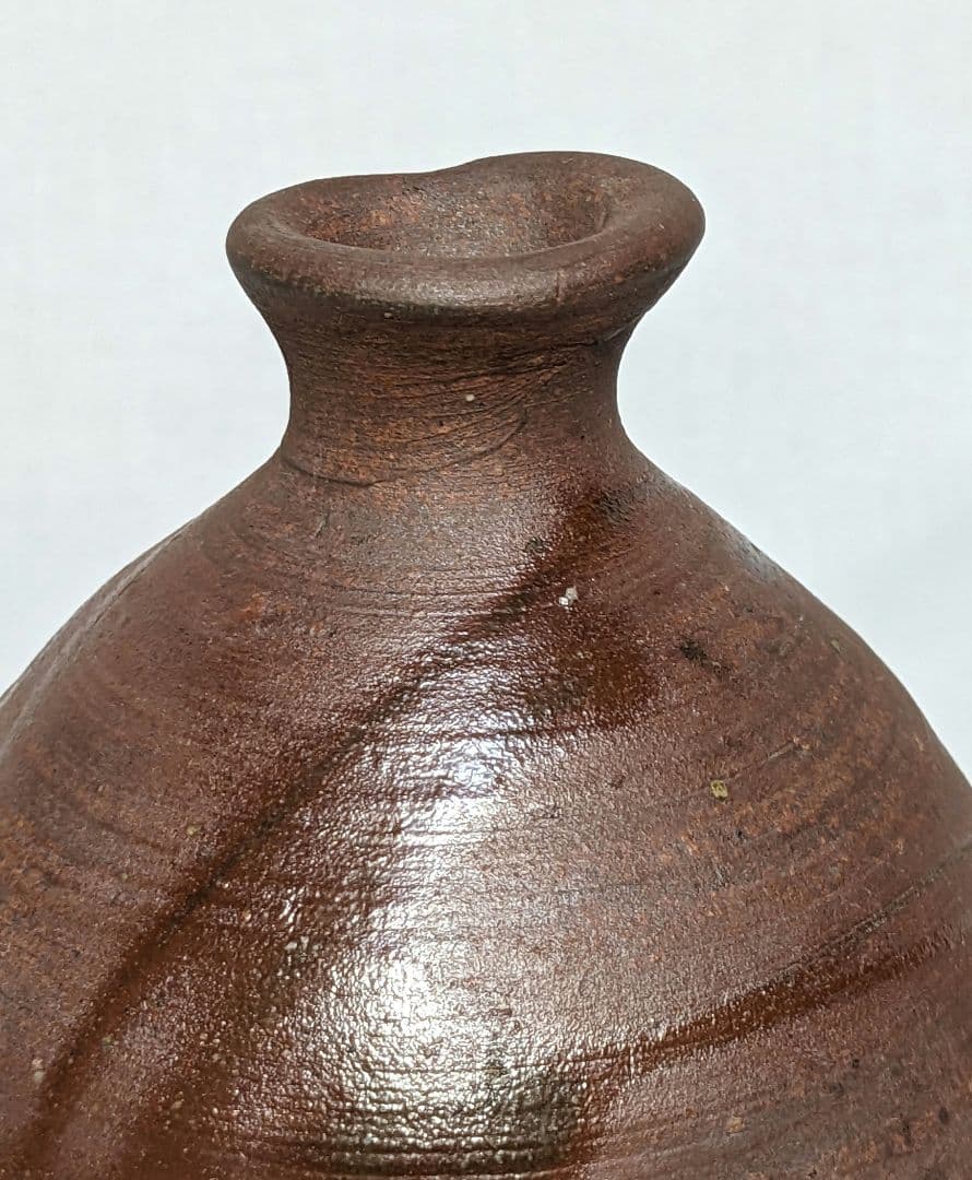 岡山県重要無形文化財 浦上善次 備前焼 緋襷徳利 共箱栞 酒器 食器 工芸品