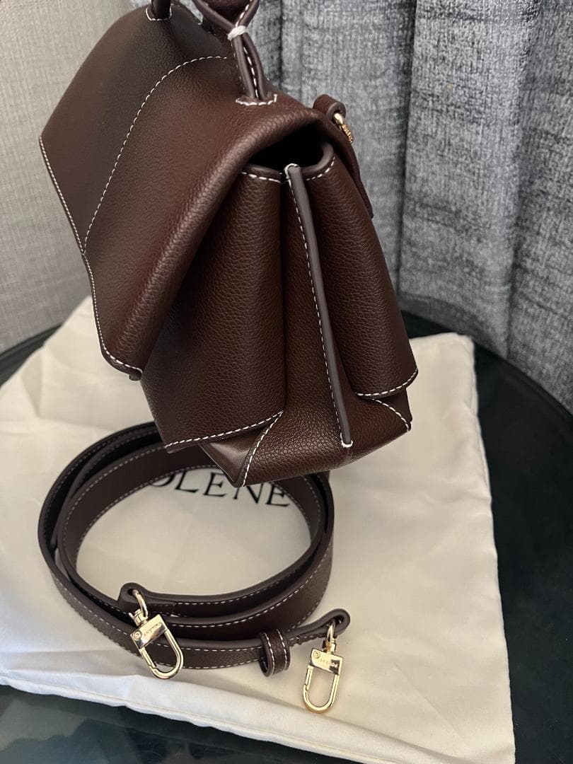 POLENE ポレーヌ Mokki Mini ロゴ レザー ショルダーバッグ