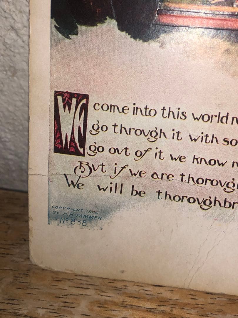 アンティーク　スカル　髑髏　骸骨　ポストカード　死神　ビンテージ　レトロ　骨董