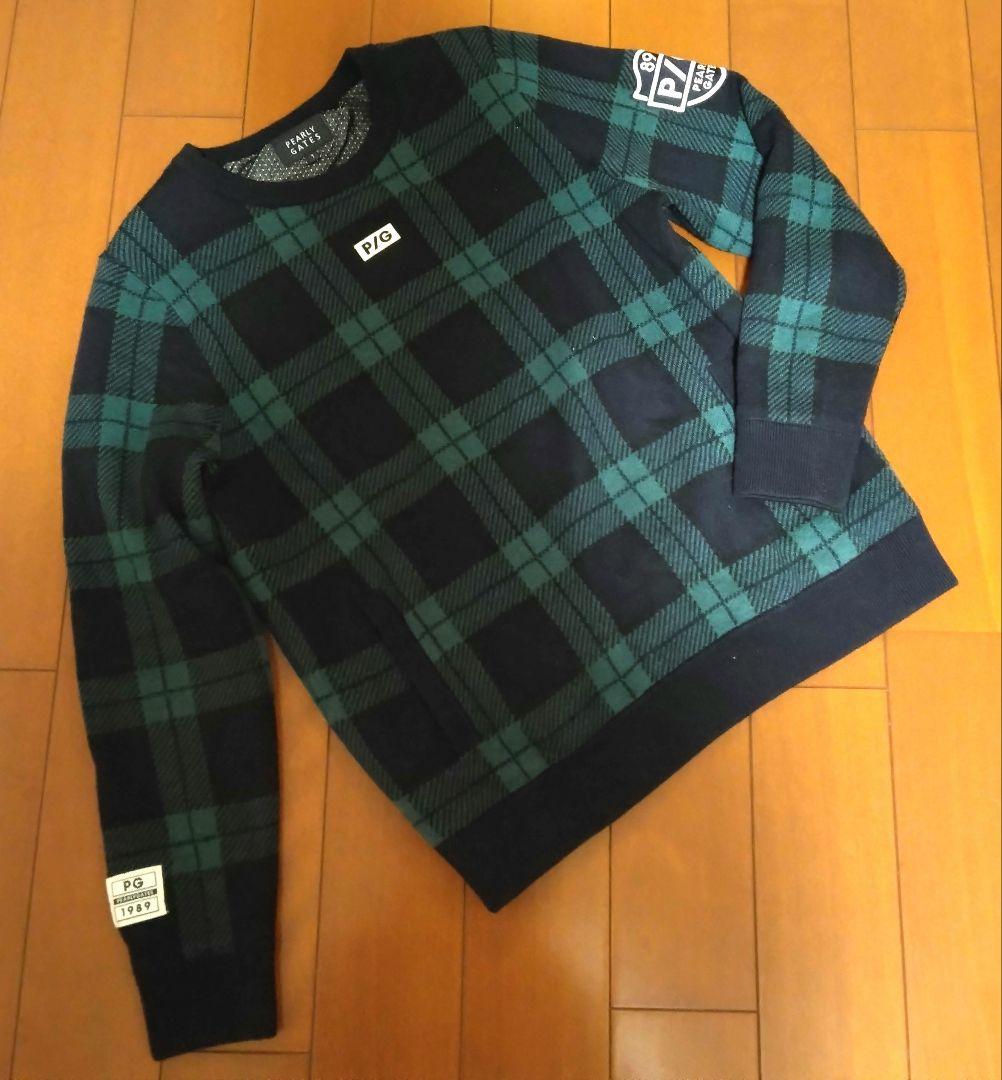◆PEARLY GATES パーリーゲイツ　ブラックウオッチ　防風蓄熱セーター◆