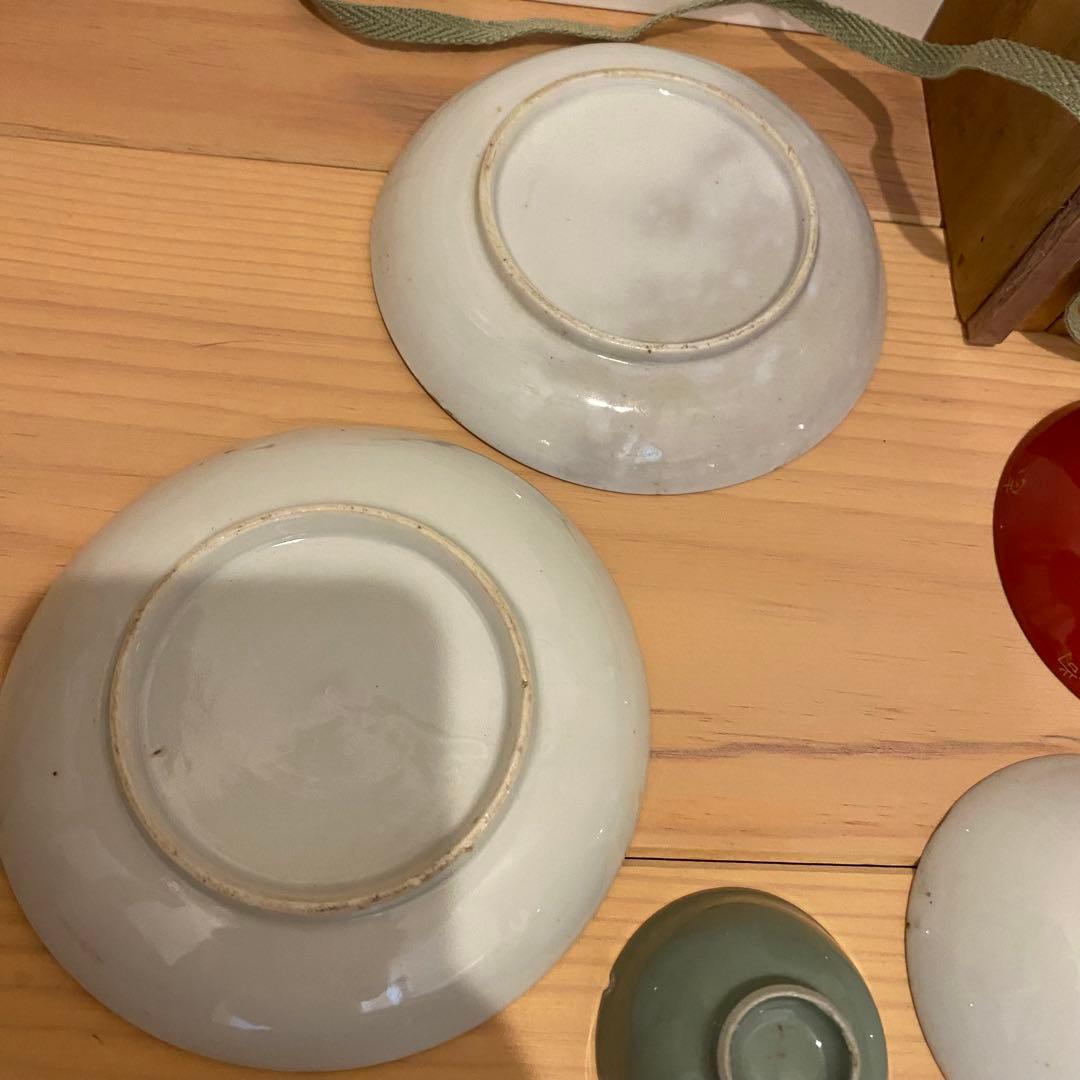 【希少】旧日本軍 盃 酒盃 お猪口 小皿　※10/22追加小皿２枚19点セット