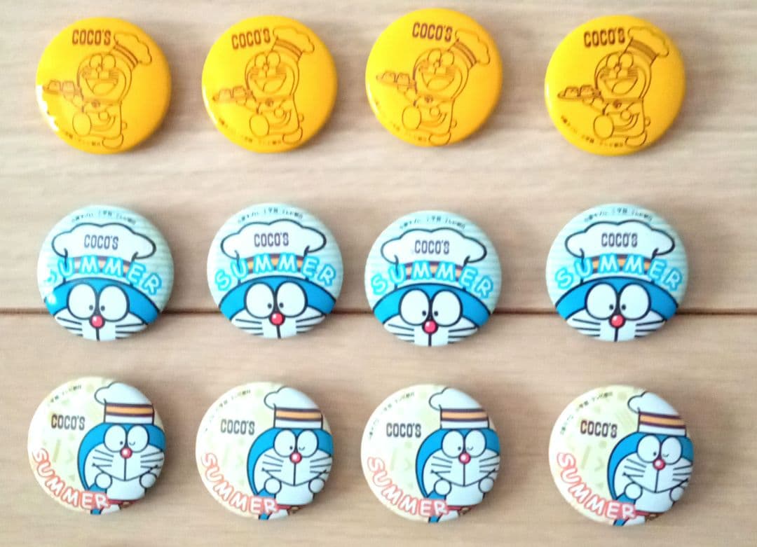 レトロ！自宅保管品 中古美品 ドラえもん ココス 缶バッジ 36個セット