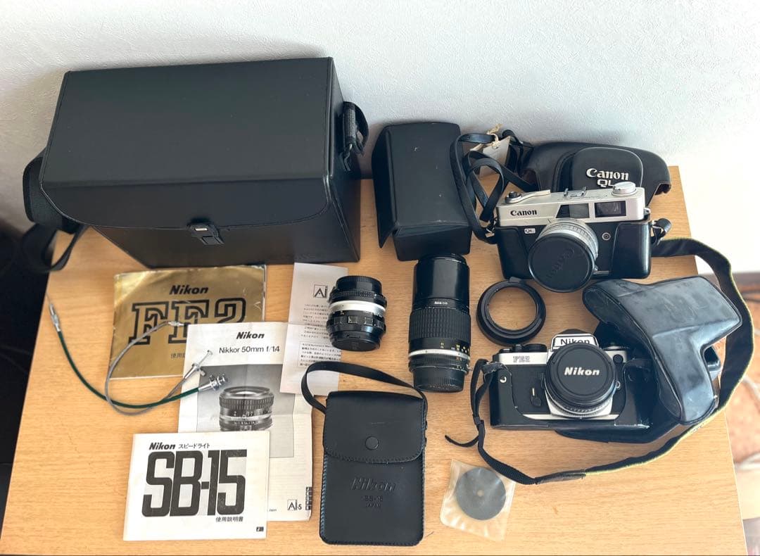 C*O様 ジャンク　フィルムカメラNikonFe2 CanonQL レンズなど一