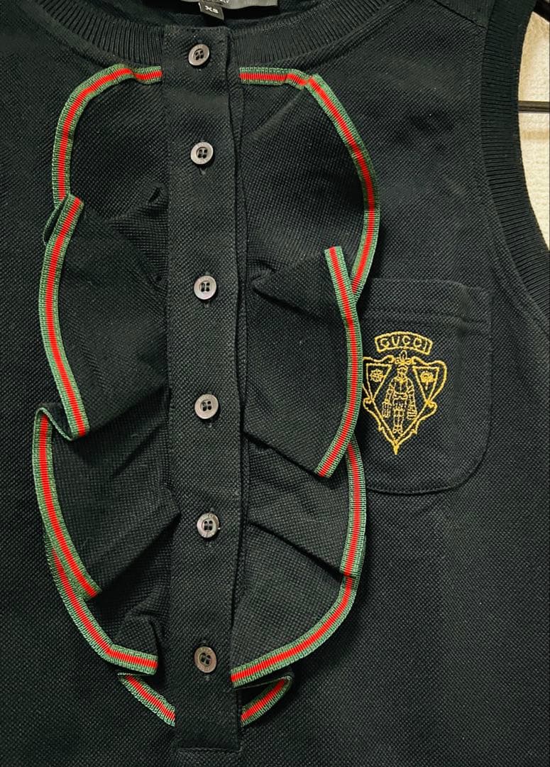 グッチ　ノースリーブトップス　XS ブラック