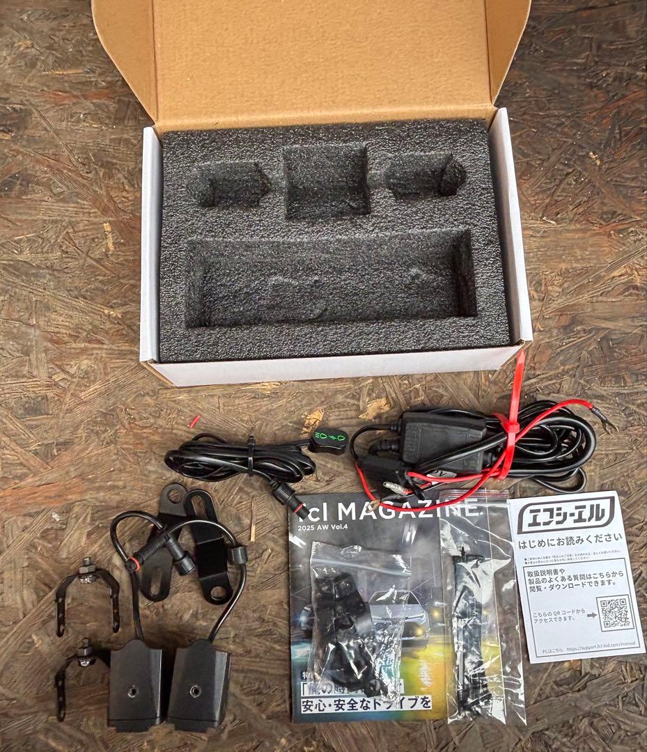 fcl 小型フォグランプ led 10w 2色切り替え　スイッチ加工　原付