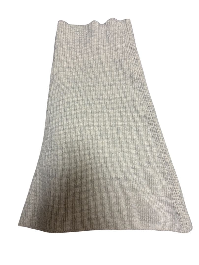 美品 APstudio カシミヤ混 リブニットケープネック ウォーマー　ホワイト