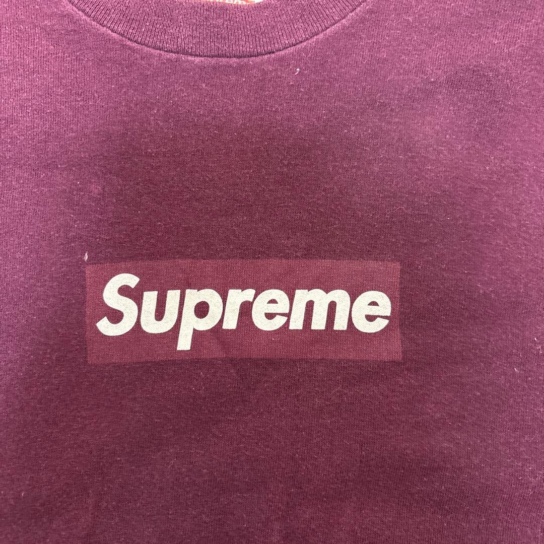 Supreme ボックスロゴ バーガンディ Tシャツ L