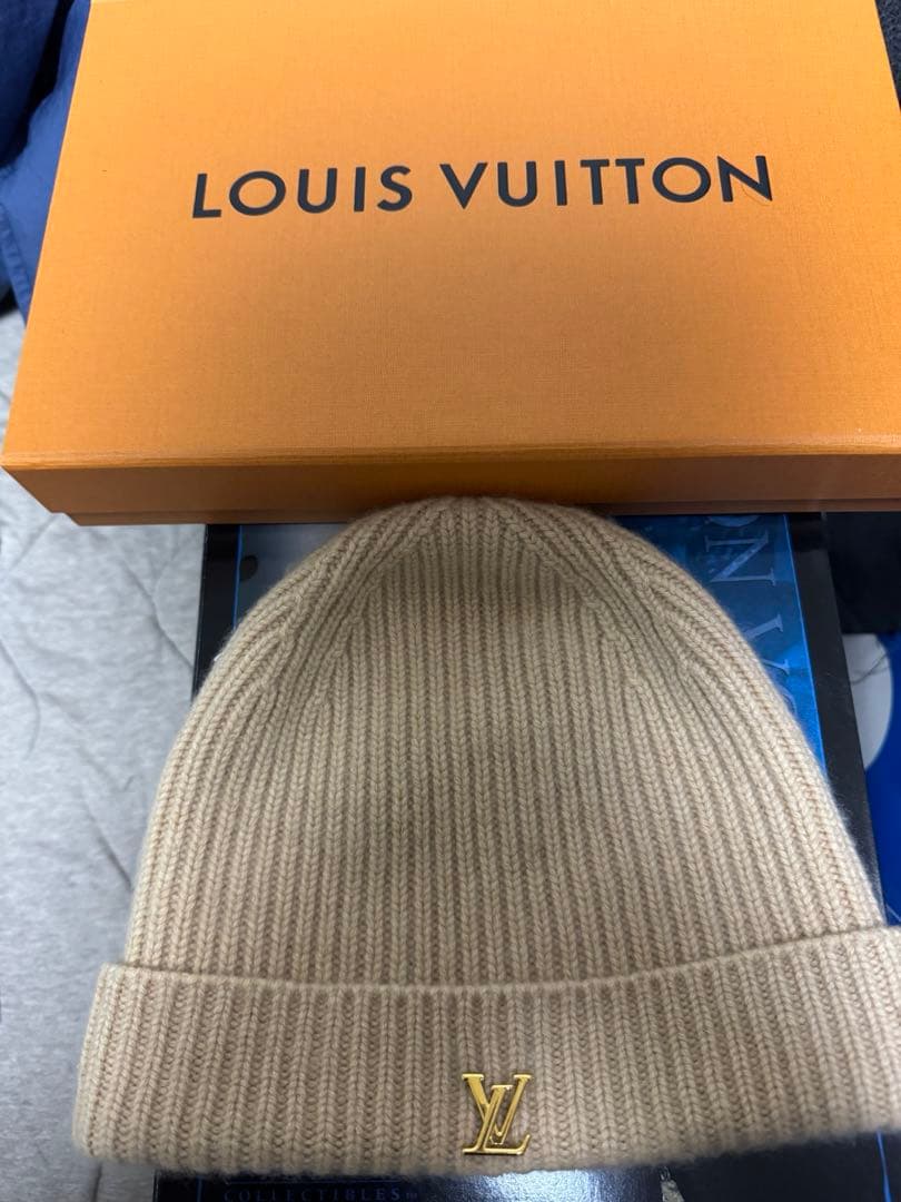 ❗️毎日〜1000円値下げ❗️ヴィトン LV スパーク ニット帽 カシミア ベージュ