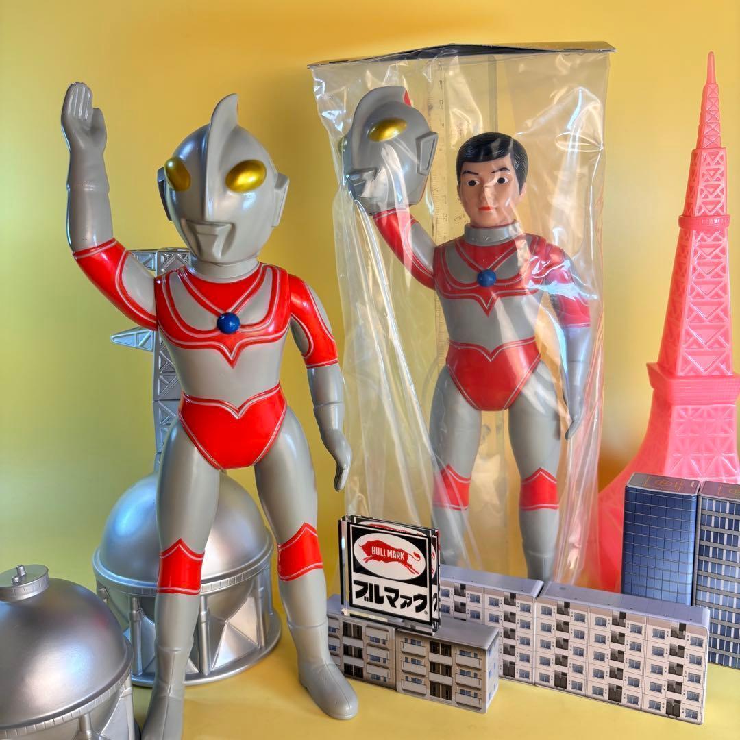 帰ってきたウルトラマン 【ブルマァク 】マスク取れ 大　昭和レトロカラー未開封品