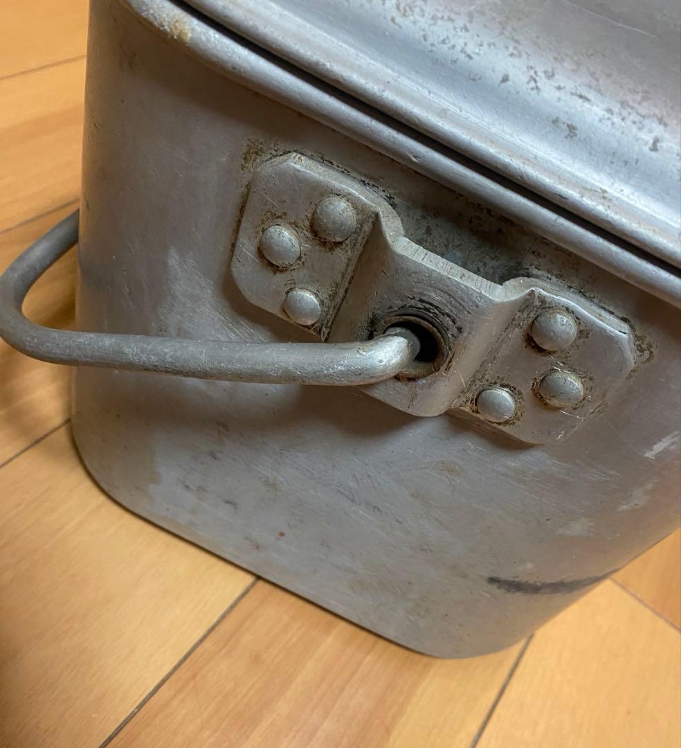 戦時中 バッカン アルミ製 レトロ アンティーク 軍用品 飯缶 当時物