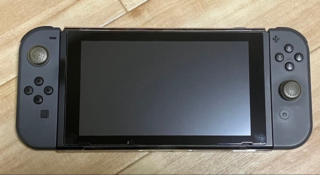 Nintendo Switch グレー本体セット クリアカバー 携帯ケース付