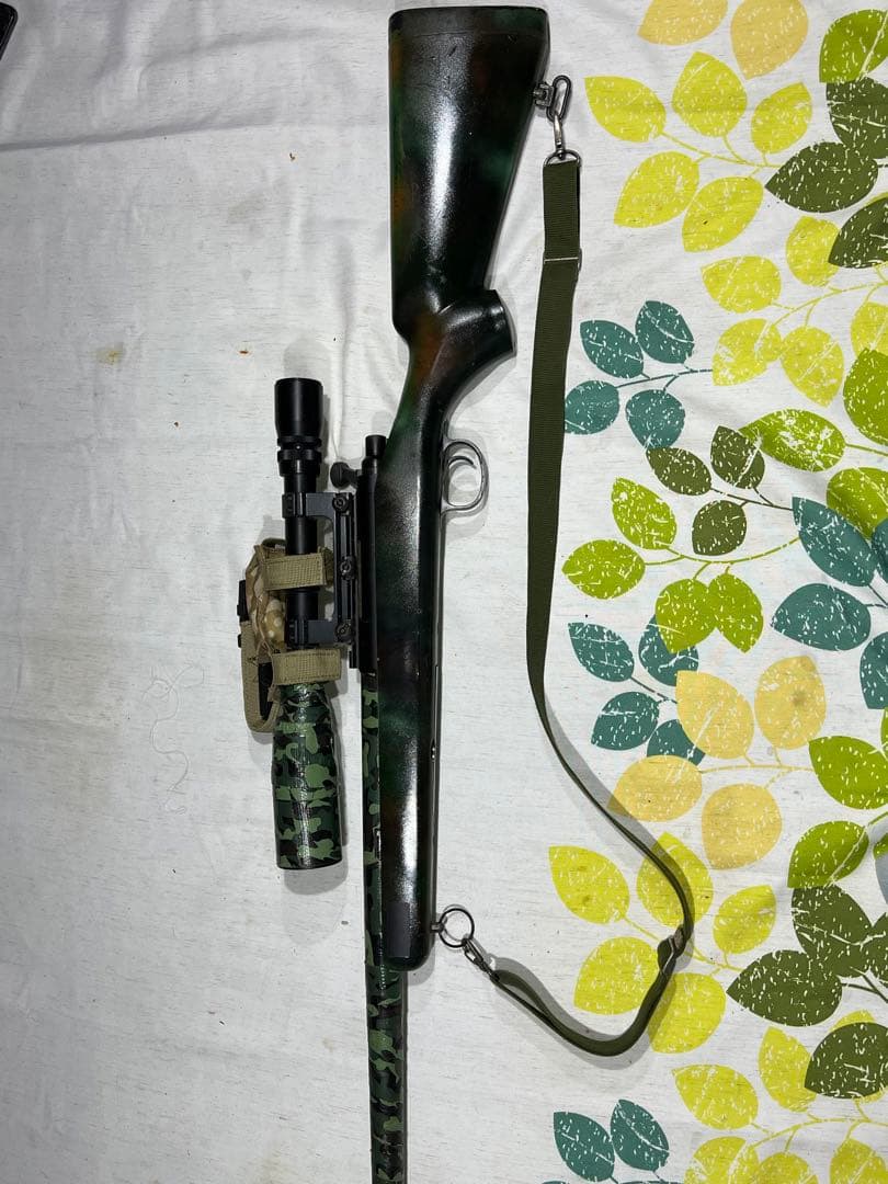 迷彩柄デープが多少剥がれかけていますホコリはできるだけ取り除きます。