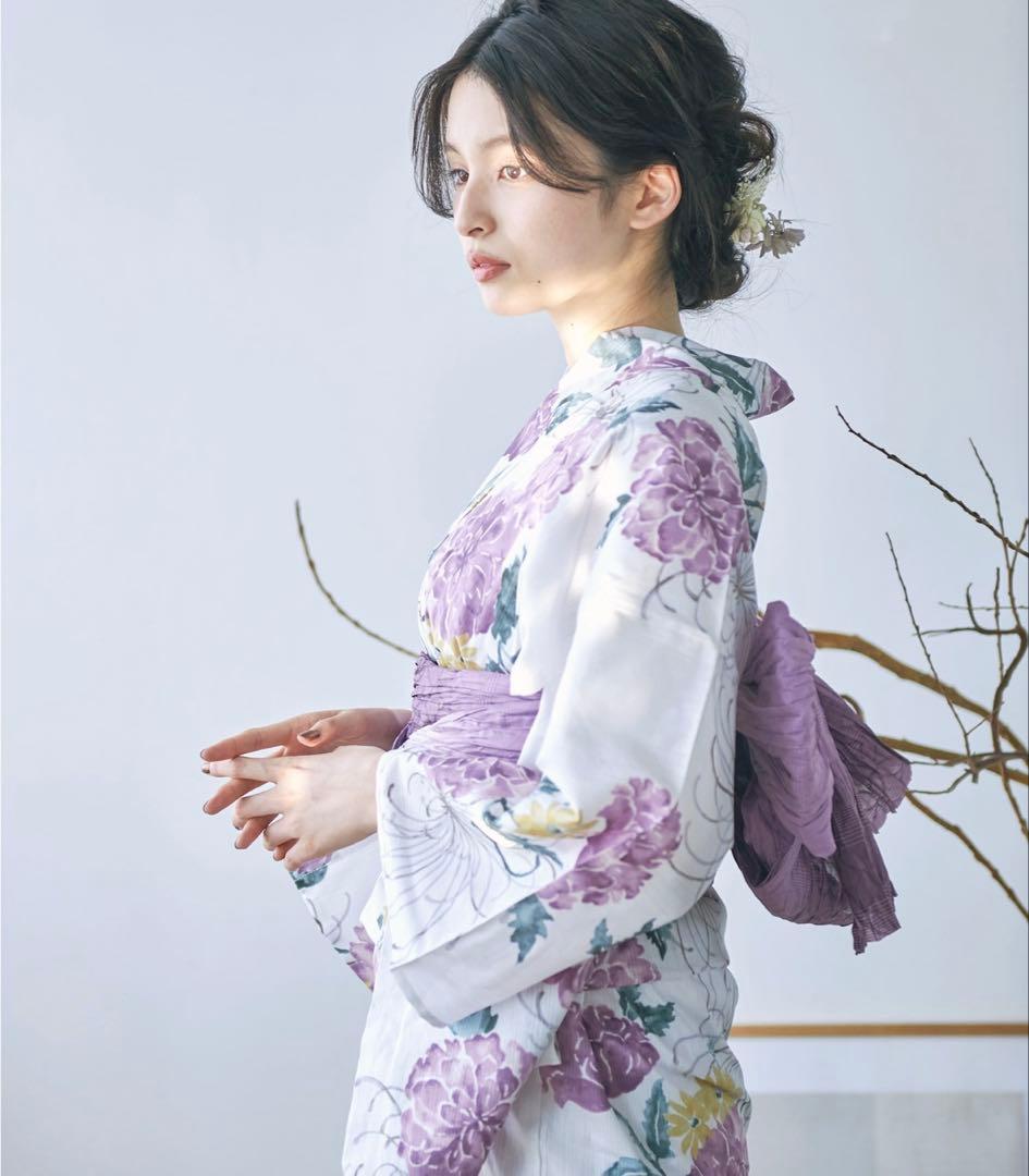 Dita 京藤色の菊重ね　浴衣