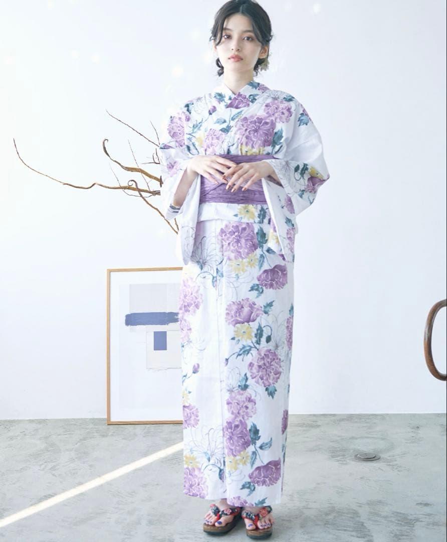 Dita 京藤色の菊重ね　浴衣